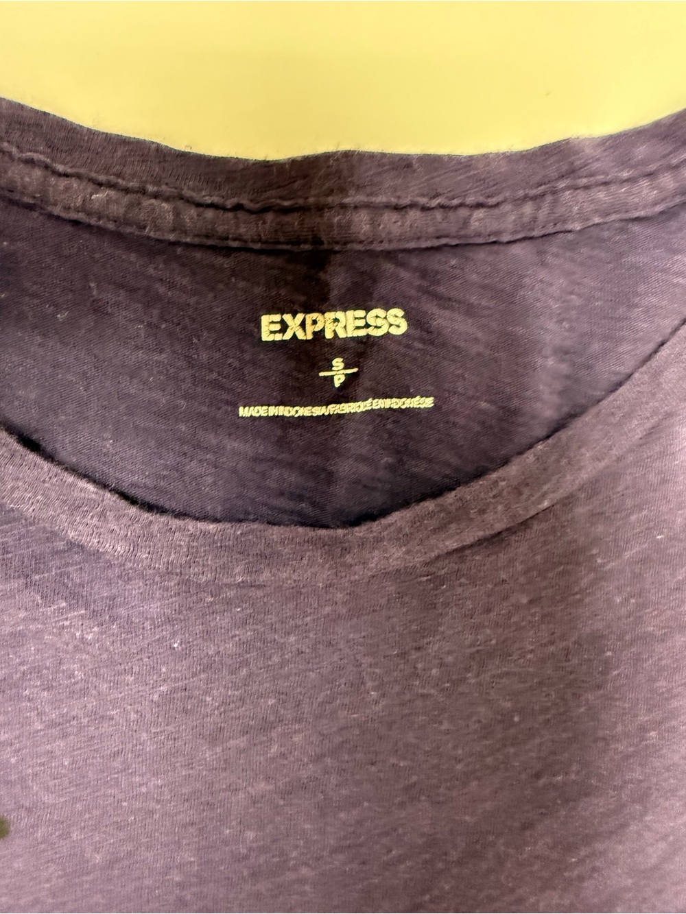 Express Purple Sequin Script Tee - Picture 3 of 5